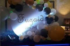 welcome-board-of-birthday-party-black-golden-theme
